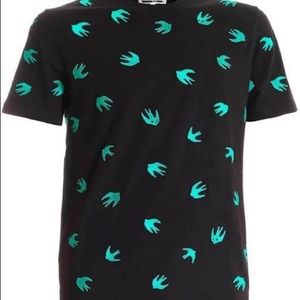 Mcq Alexander McQueen All-Over Green Swallow shirt